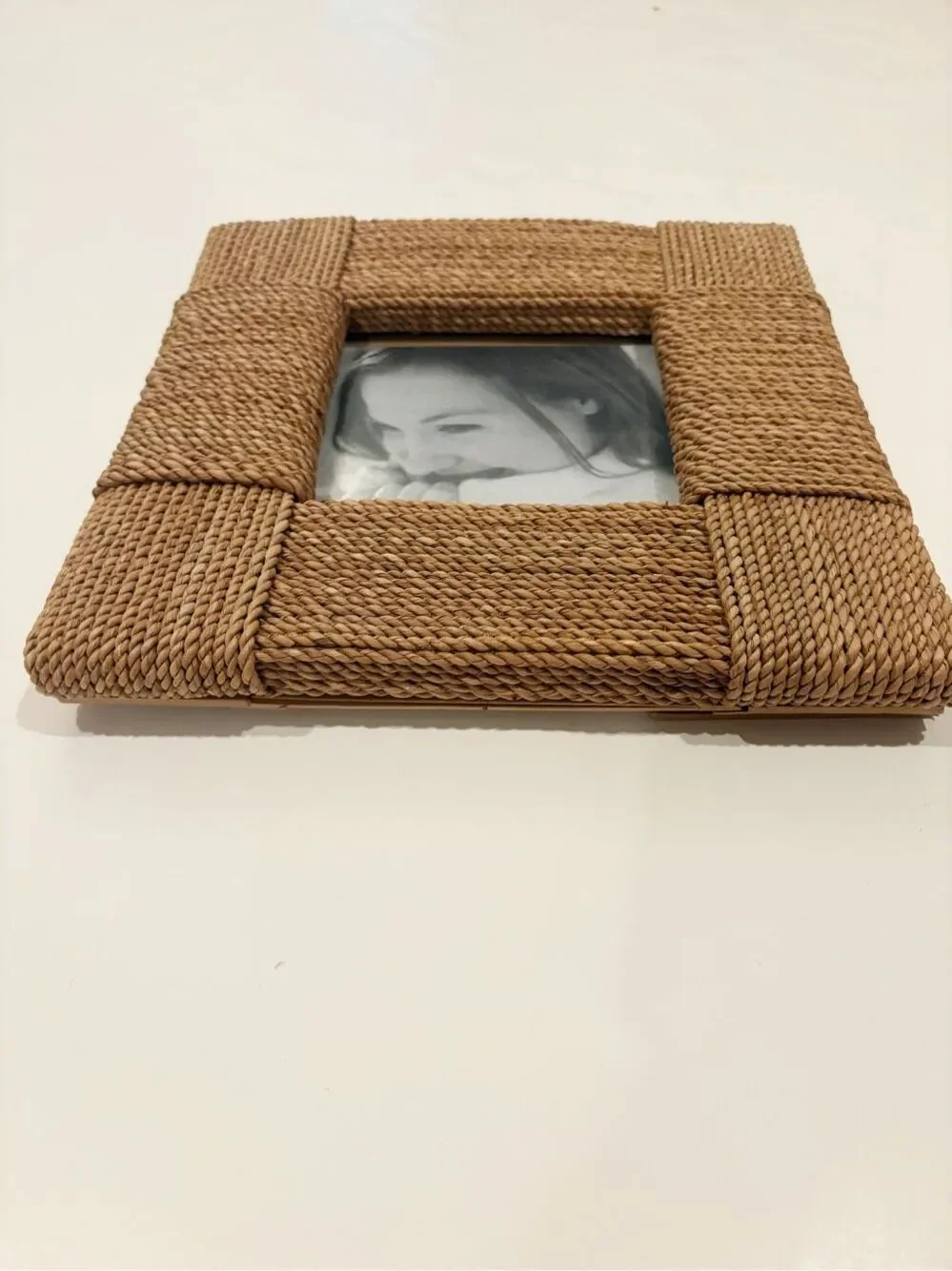 NWT Reed & Barton Seagrass Wicker Picture Frame 12.5 x 12.5